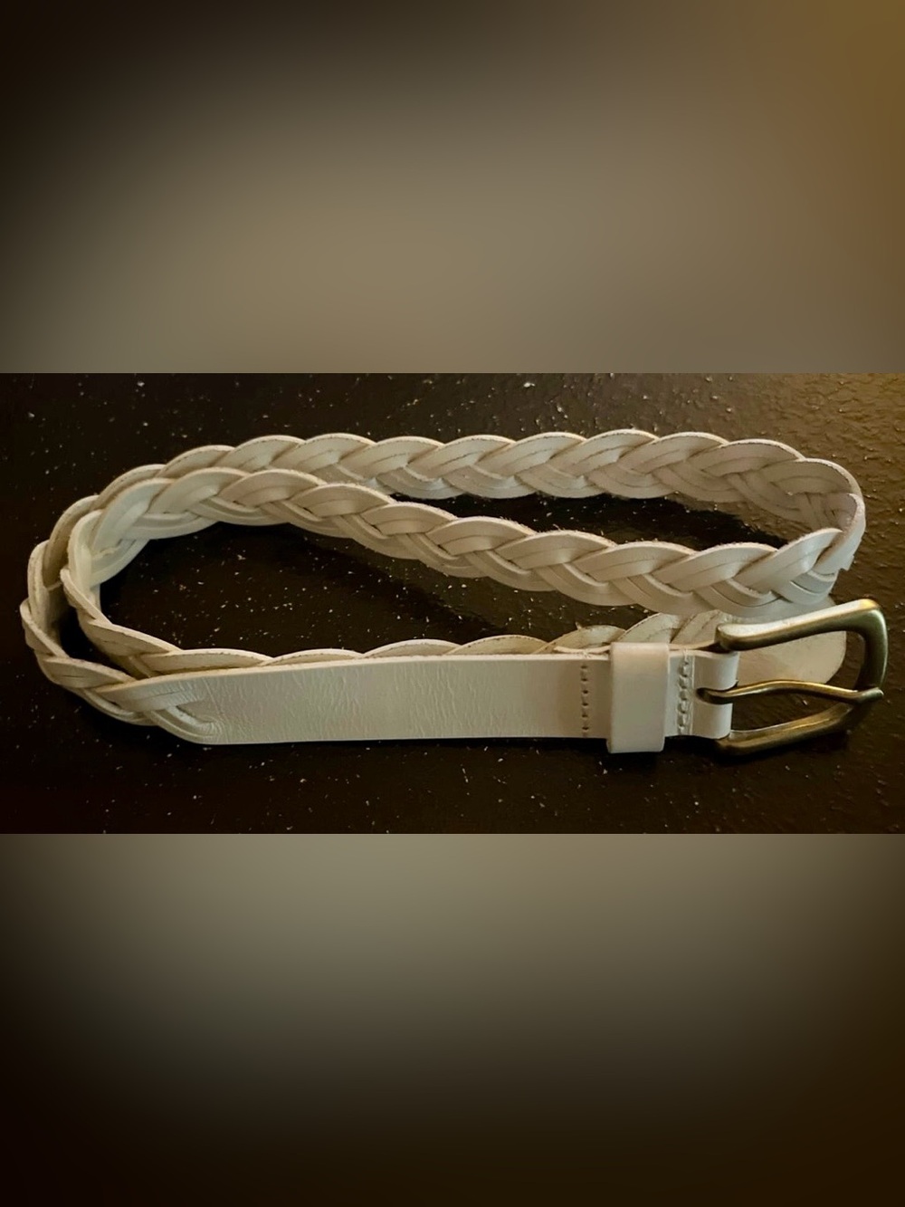 American Eagle Outfitters White Braided Belt